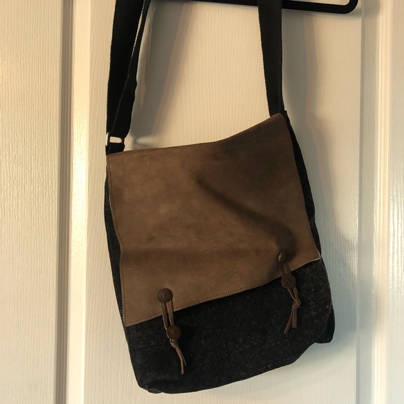 One of a kind mixed leather satchel - Picture 1 of 2